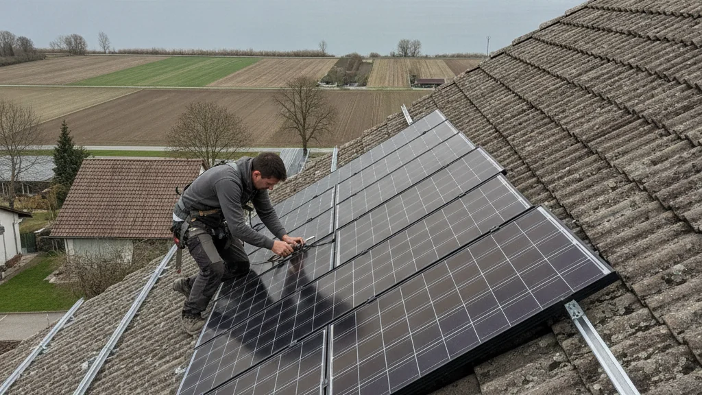 Panneaux solaires à Yverdon-les-Bains, Suisse romande